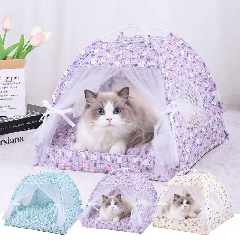 Clamshell Cat Tent Bed